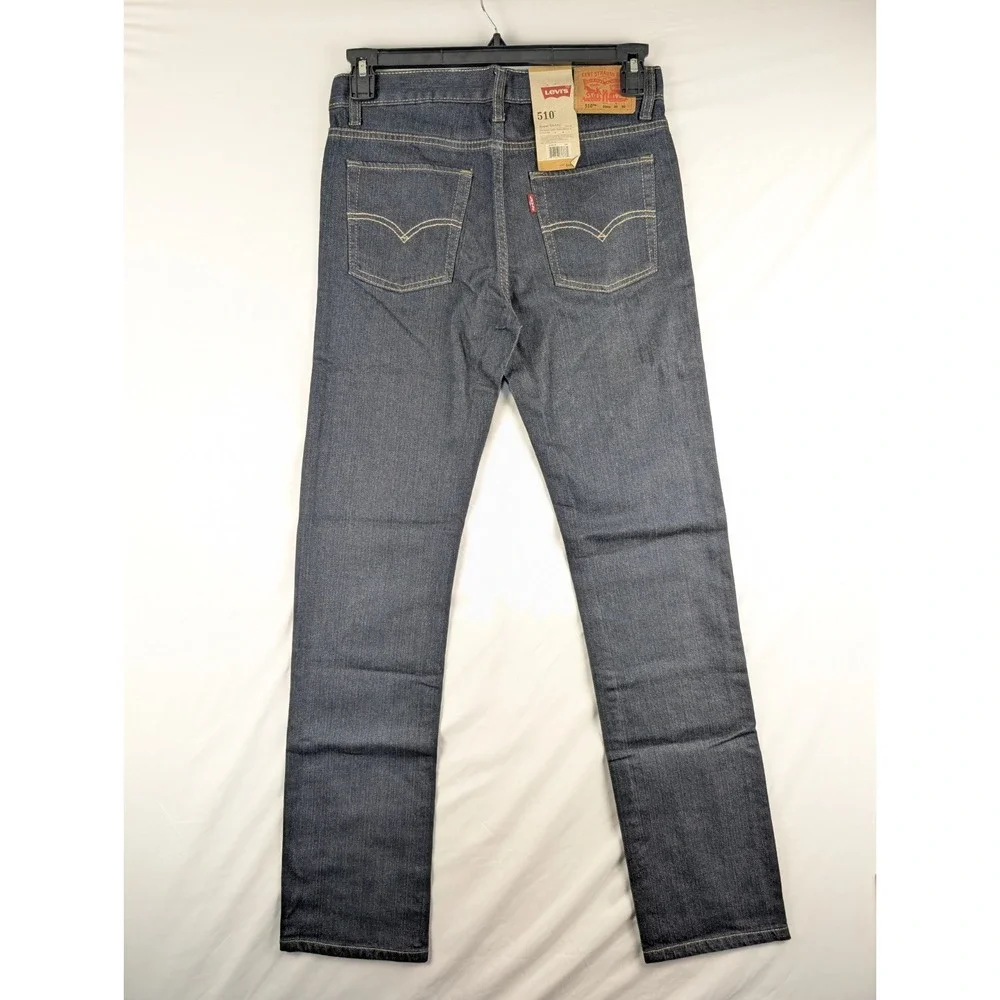 Levi's 510 Super Skinny Jeans Boys 20 Reg 30x30 Dark Blue Stretch Rinse Denim